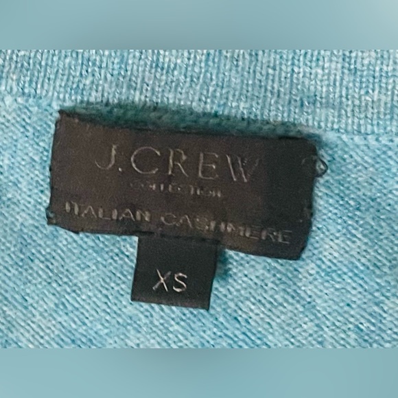 Like-NEW J. Crew Cashmere Sweater. Worn once. Beautiful medium blue color! - Picture 5 of 13